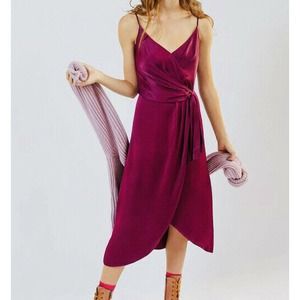 Anthropologie Plum Giverny Midi Slip Dress 10